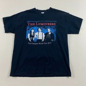 The Lumineers 2017 The Cleopatra World Tour T Shirt Mens Large Cotton black